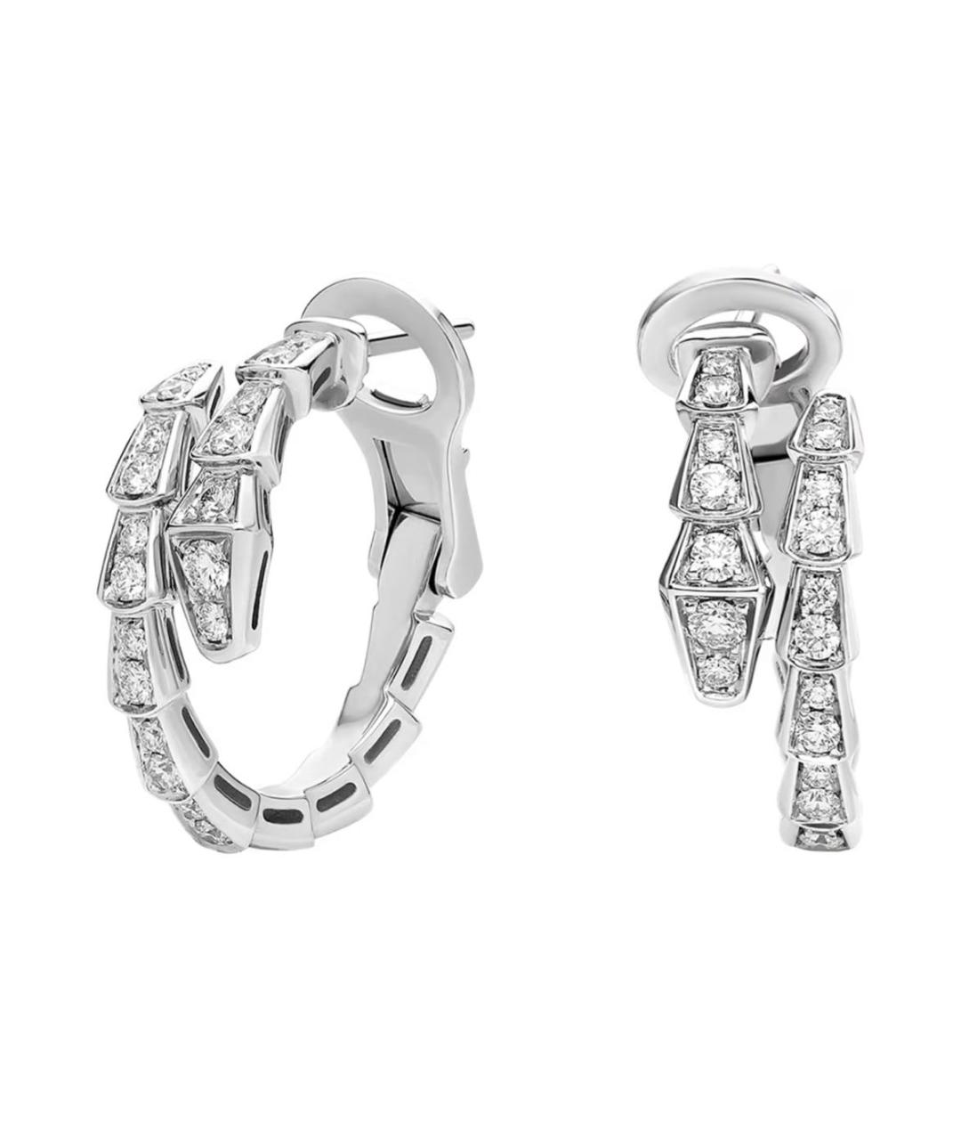 BVLGARI Белые серьги из белого золота, фото 1
