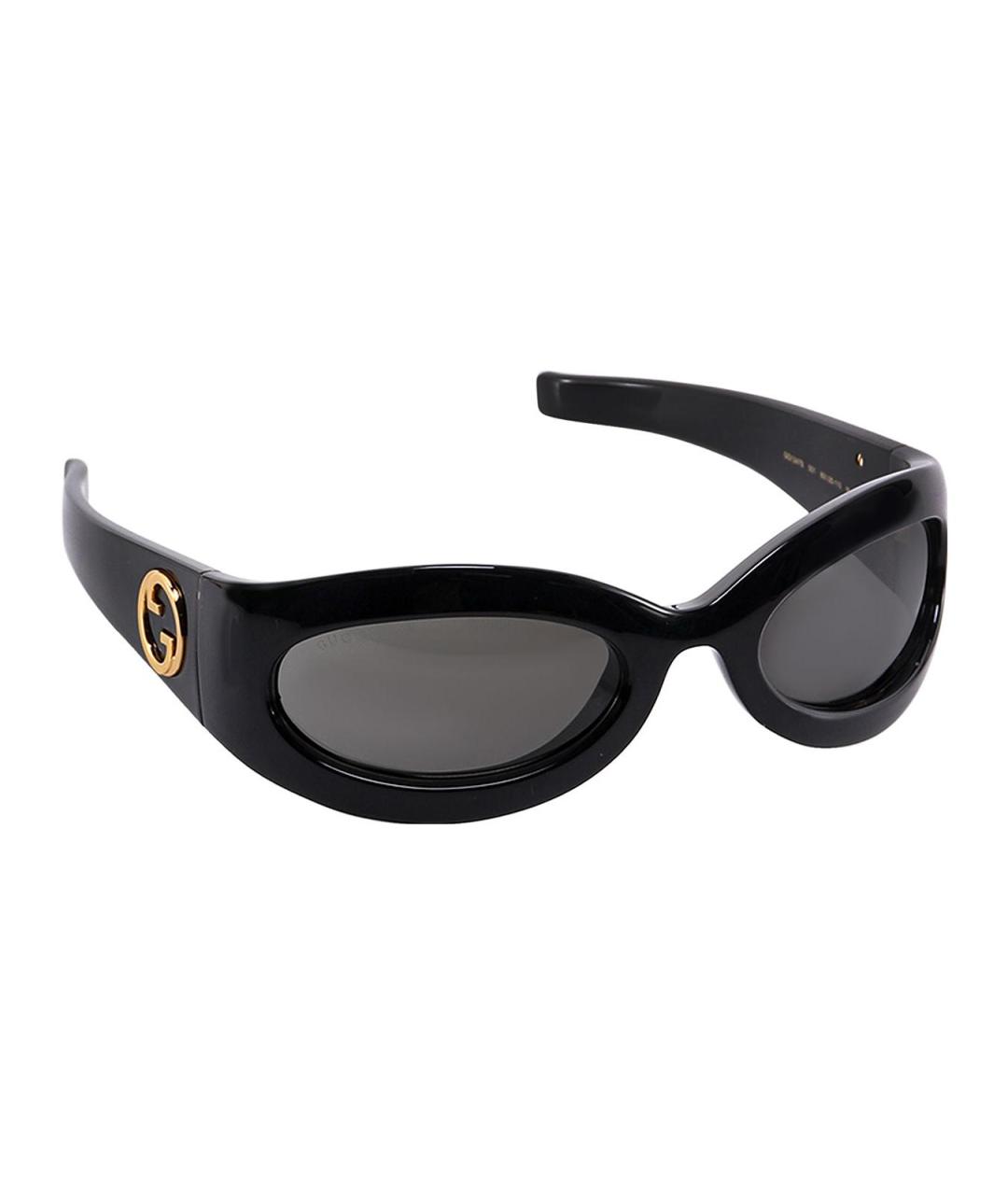 GUCCI Черные пластиковые солнцезащитные очки, фото 1