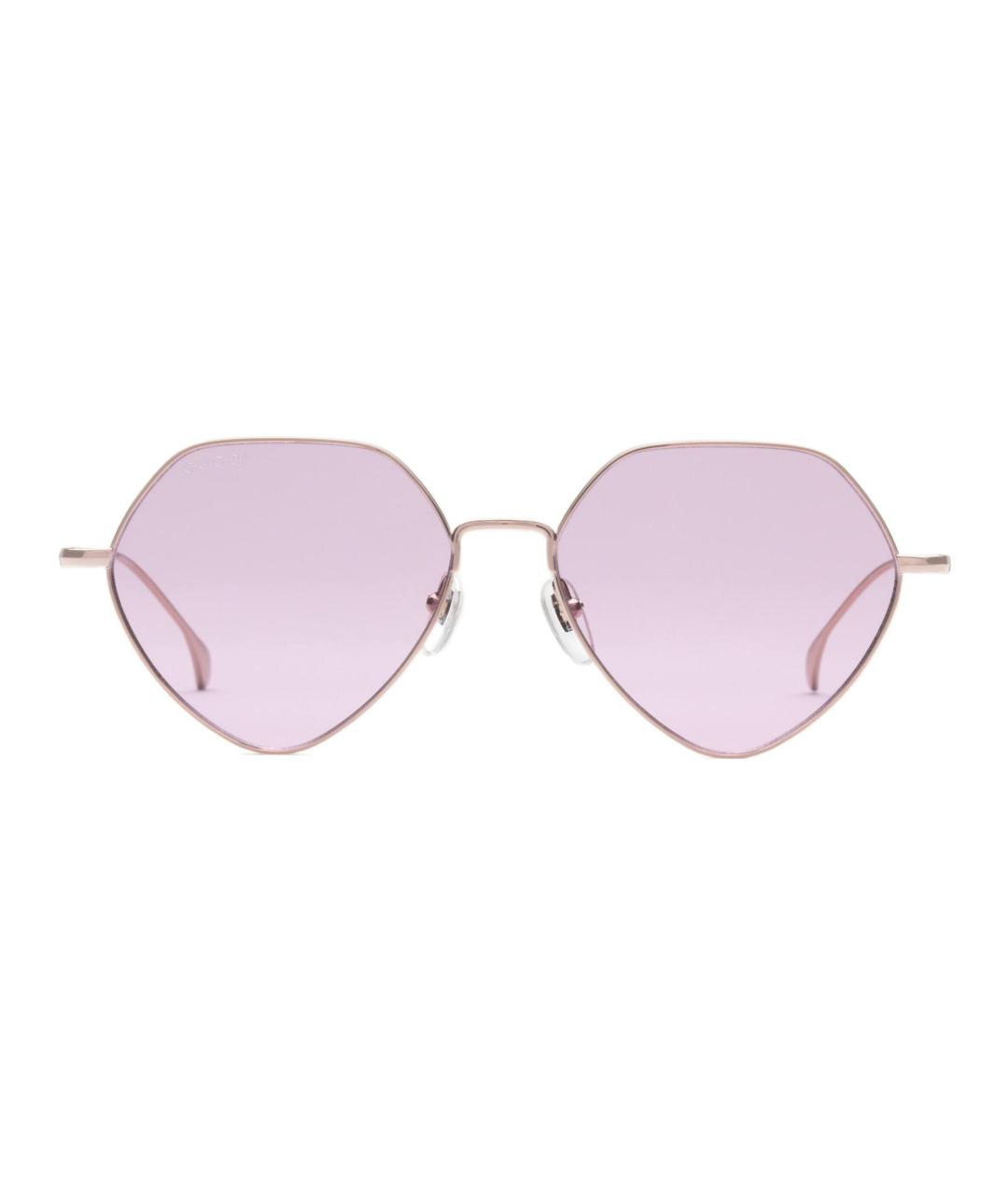 GUCCI Розовые металлические солнцезащитные очки, фото 1
