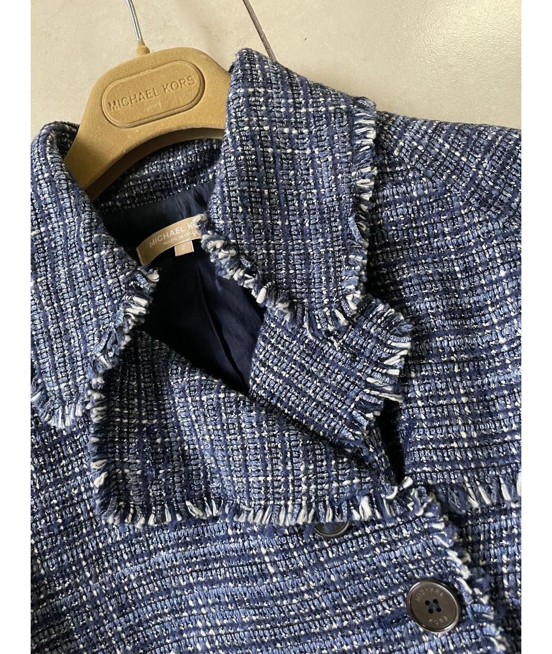 MICHAEL KORS Синее хлопковое пальто, фото 3