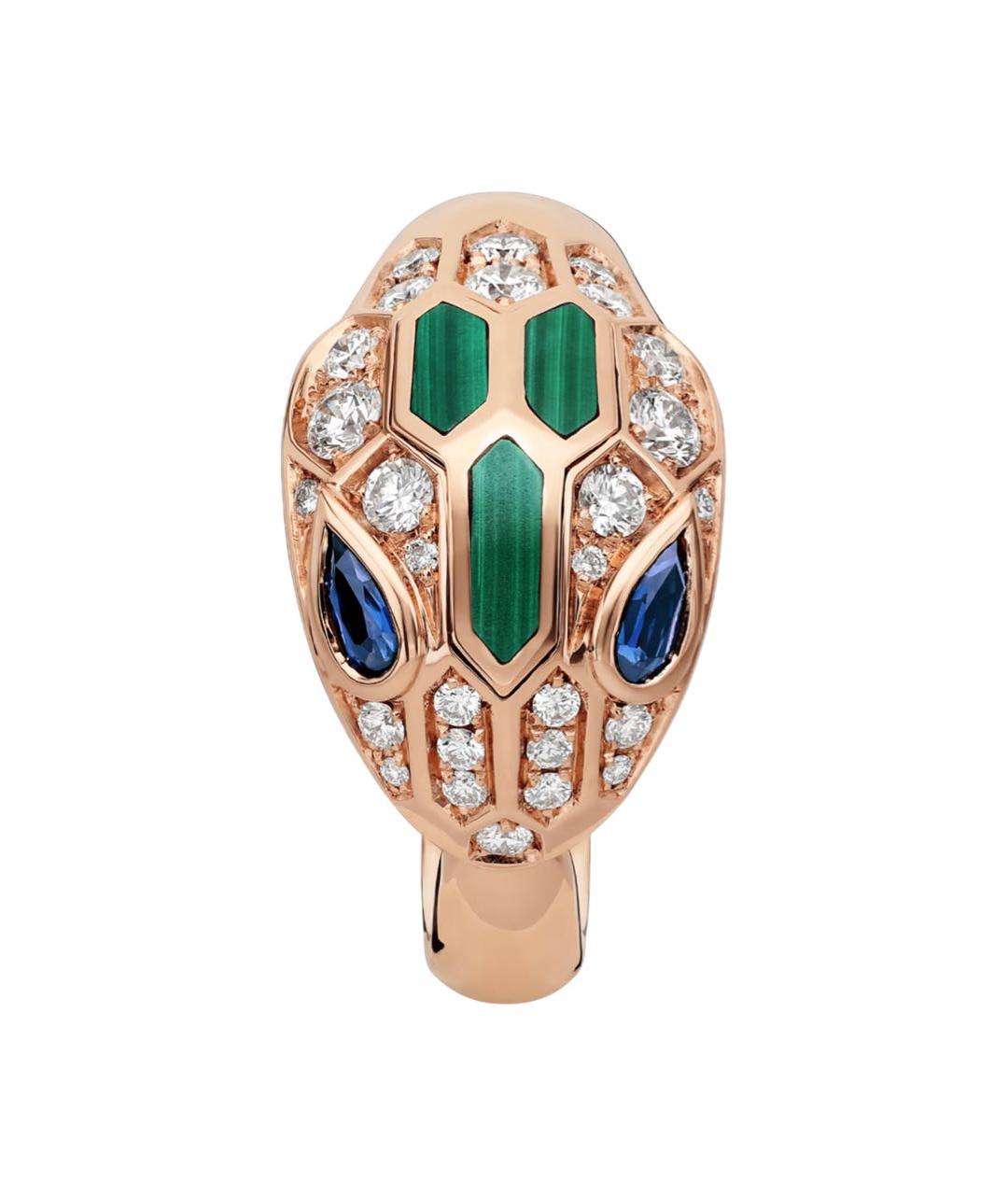 BVLGARI Зеленые кольцо из розового золота, фото 2