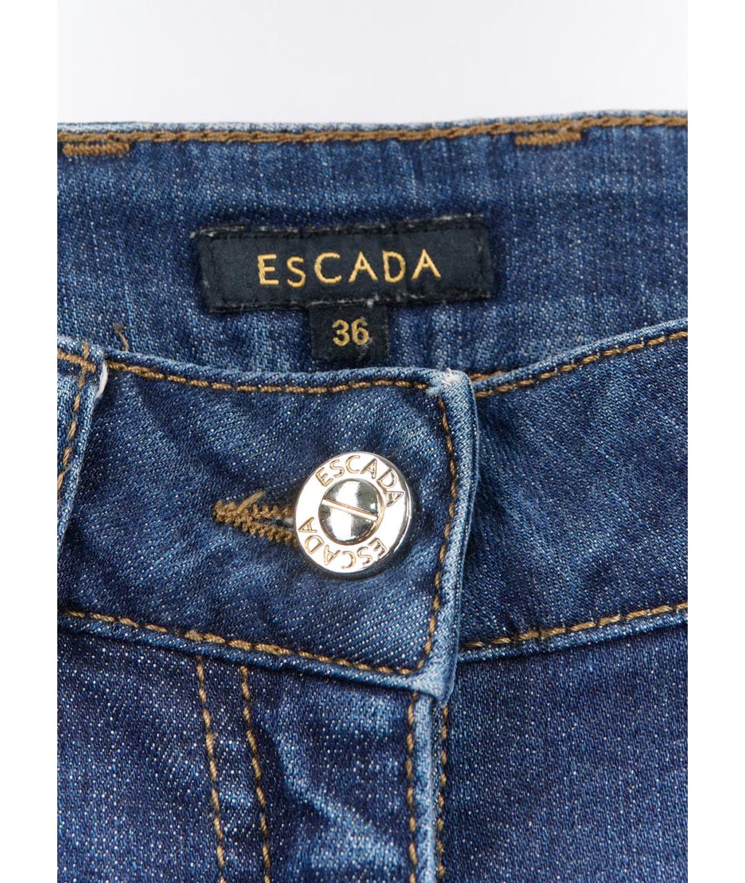 ESCADA Синие хлопковые прямые джинсы, фото 4
