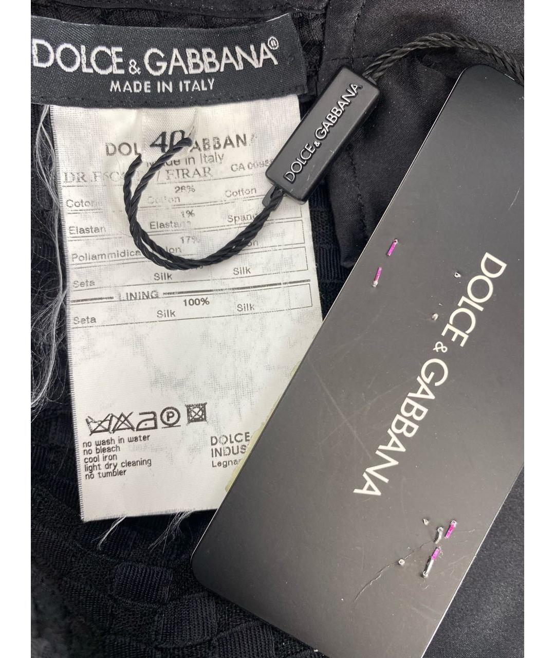 DOLCE&GABBANA Черное шелковое платье, фото 6