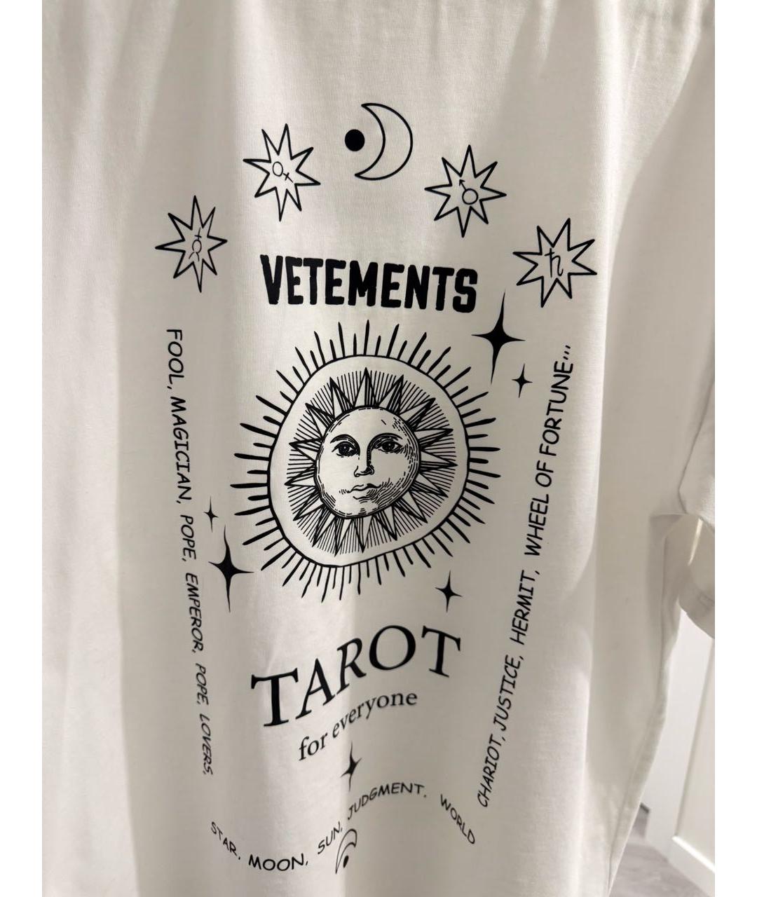 VETEMENTS Белая хлопковая футболка, фото 4