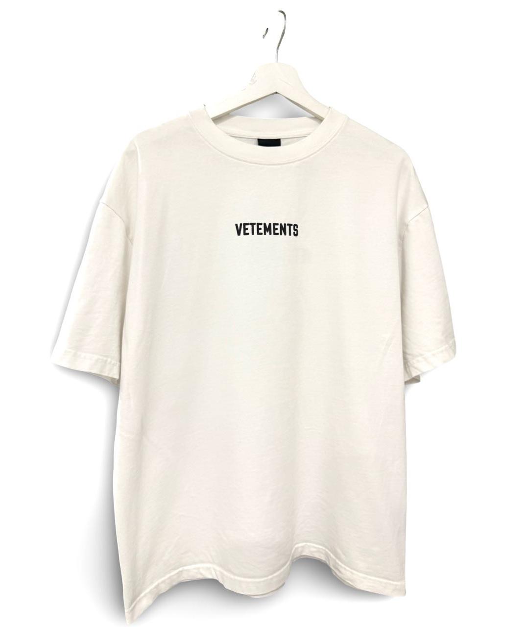 VETEMENTS Белая хлопковая футболка, фото 8
