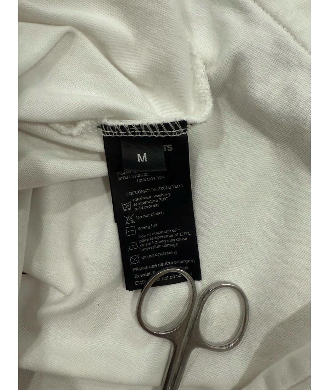 VETEMENTS Белая хлопковая футболка, фото 6