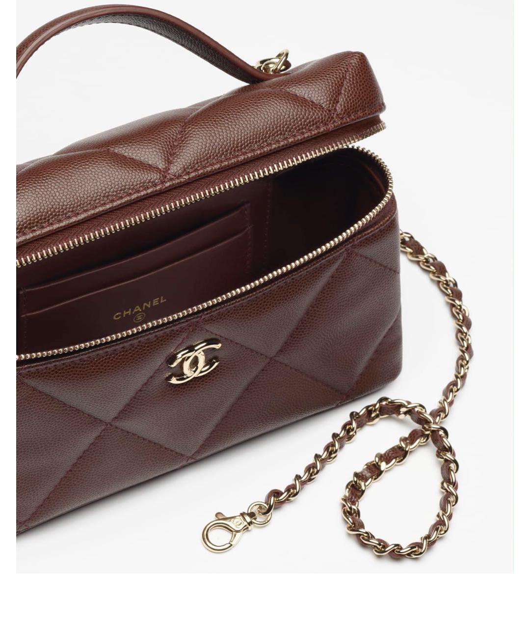 CHANEL Коричневая кожаная сумка через плечо, фото 3