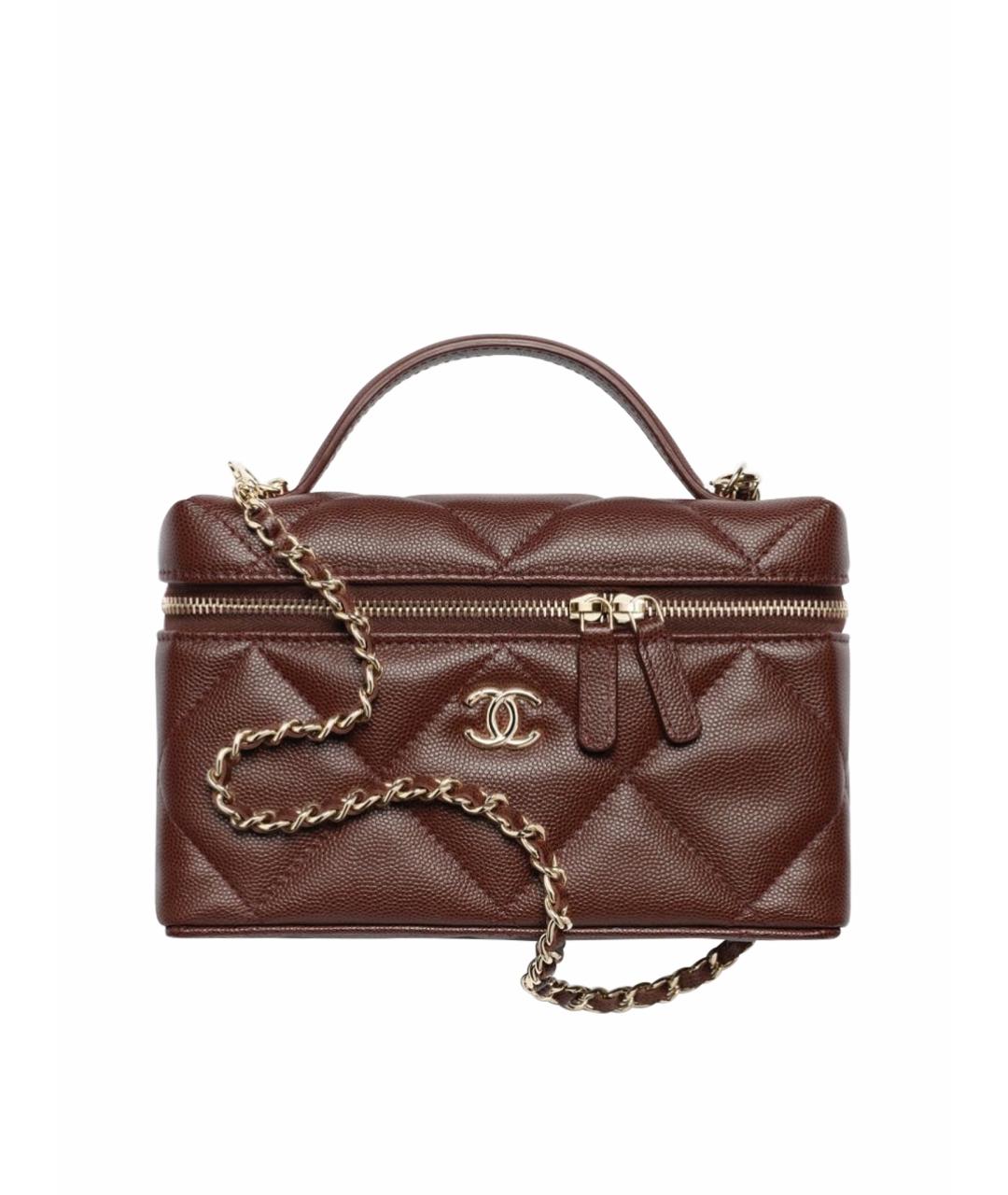 CHANEL Коричневая кожаная сумка через плечо, фото 1