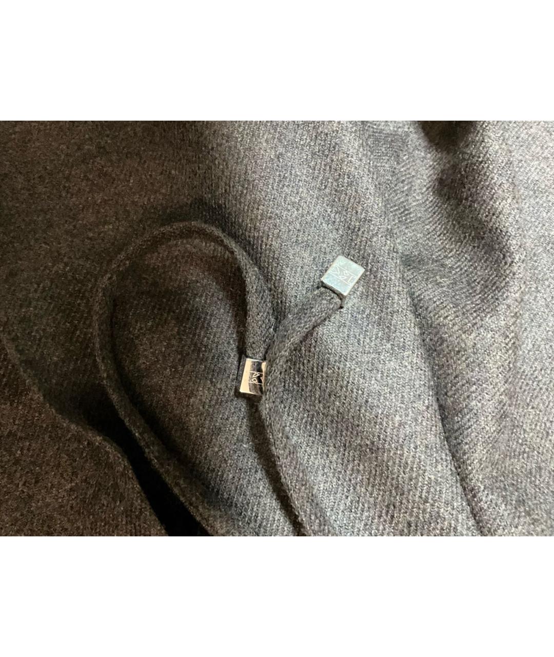 KITON Коричневые шерстяные прямые брюки, фото 3