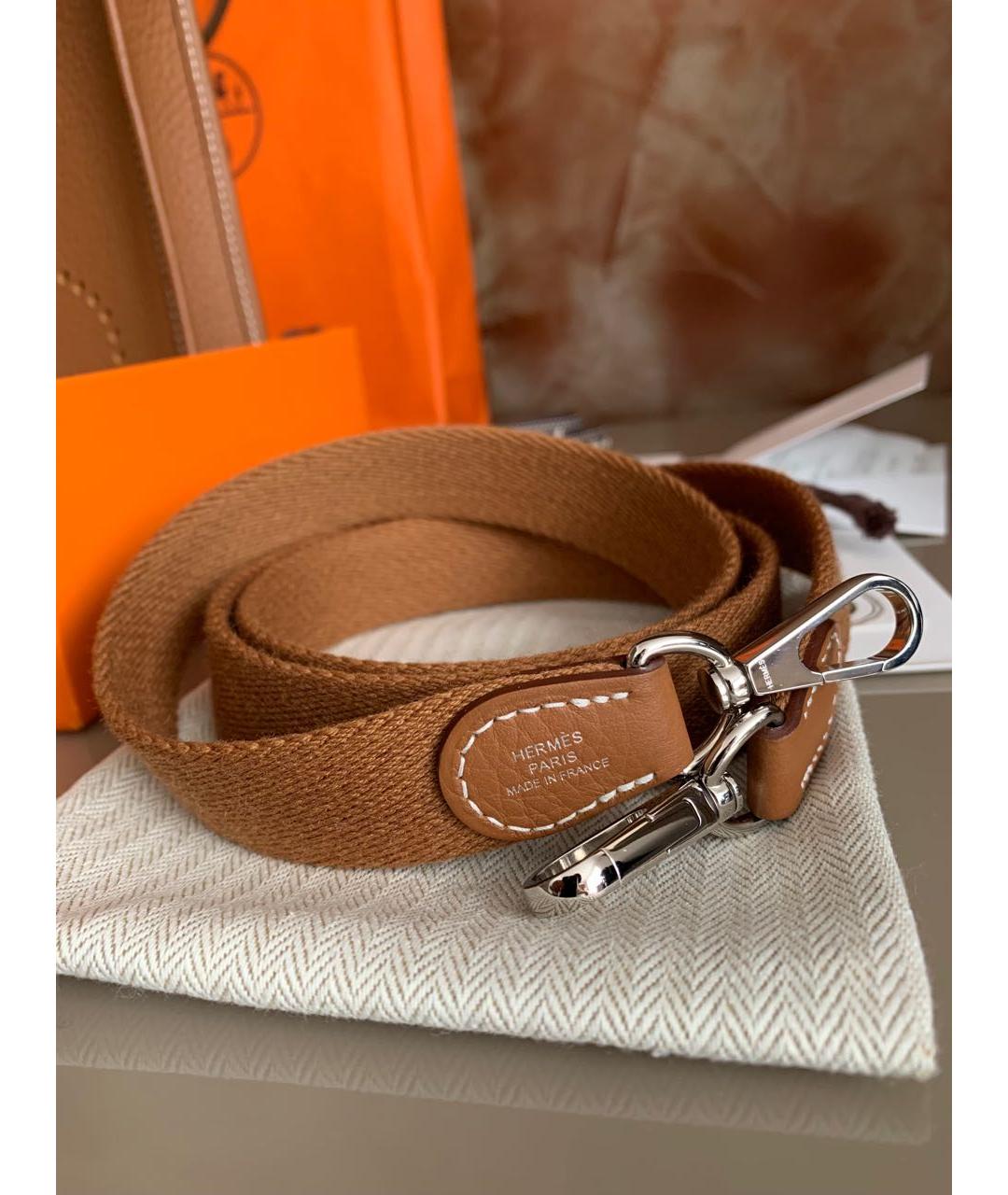 HERMES Коричневая кожаная сумка через плечо, фото 7