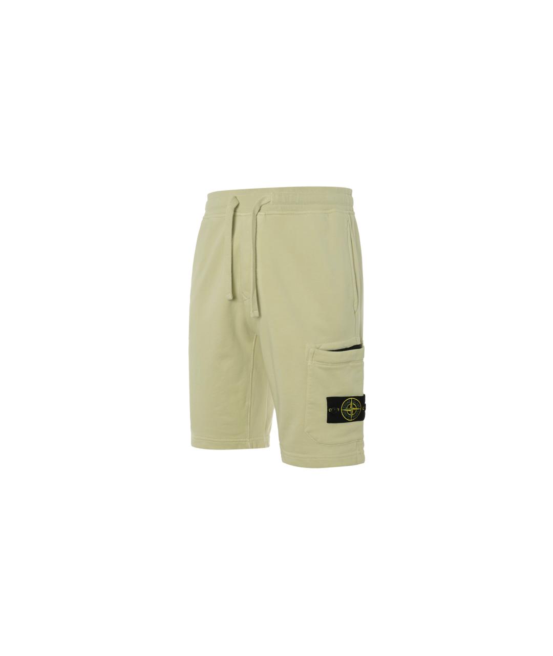 STONE ISLAND Зеленые хлопковые шорты, фото 2