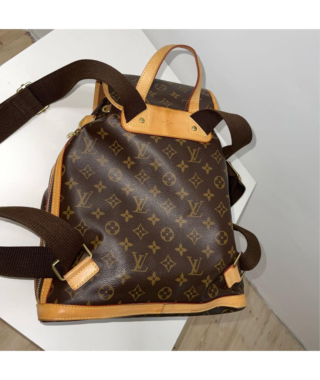 LOUIS VUITTON Коричневый кожаный рюкзак, фото 2