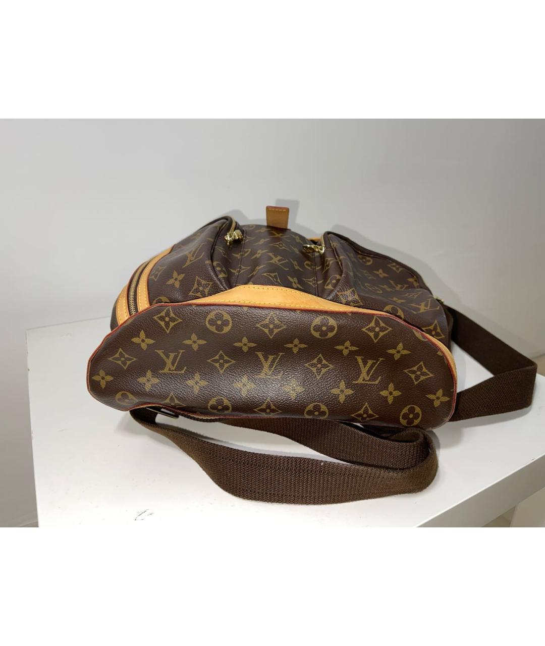 LOUIS VUITTON Коричневый кожаный рюкзак, фото 6
