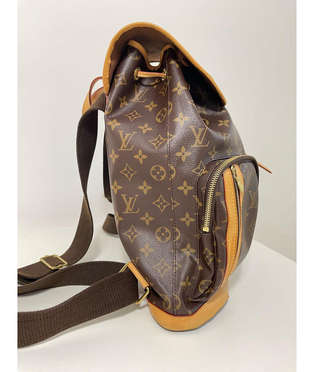 LOUIS VUITTON Коричневый кожаный рюкзак, фото 5