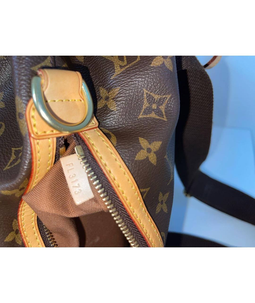 LOUIS VUITTON Коричневый кожаный рюкзак, фото 7