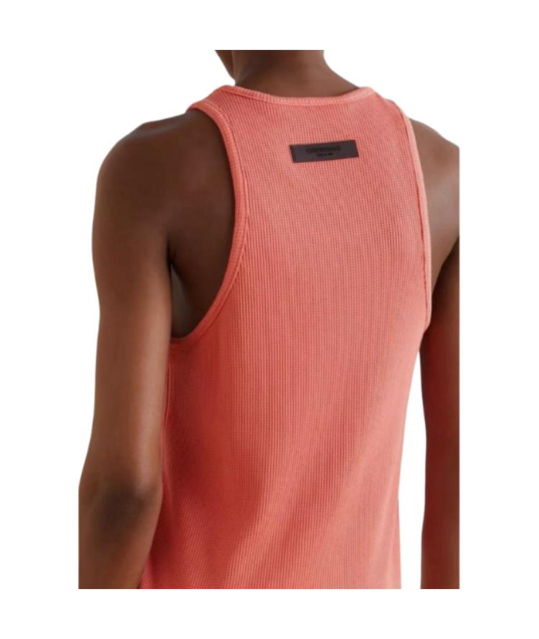 FEAR OF GOD ESSENTIALS Коралловая хлопковая майка, фото 4