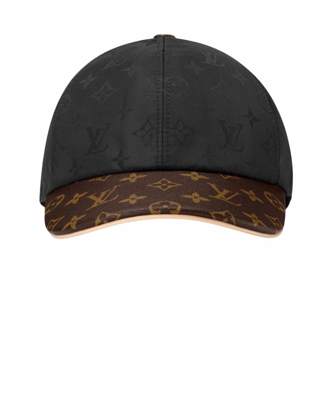 LOUIS VUITTON Черная кожаная кепка, фото 1
