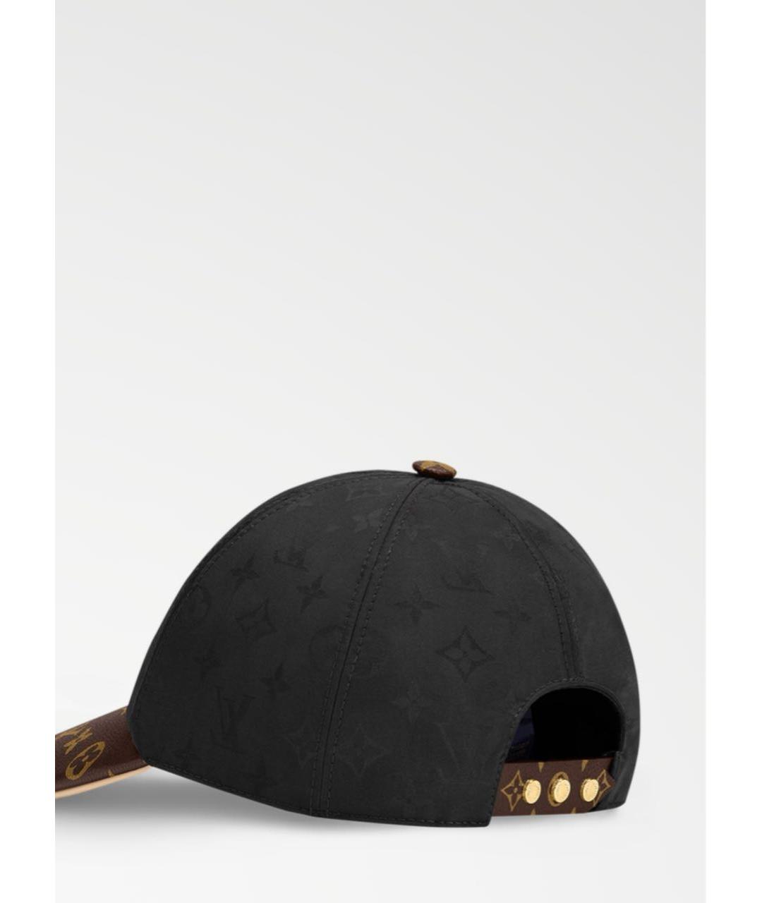 LOUIS VUITTON Черная кожаная кепка, фото 3