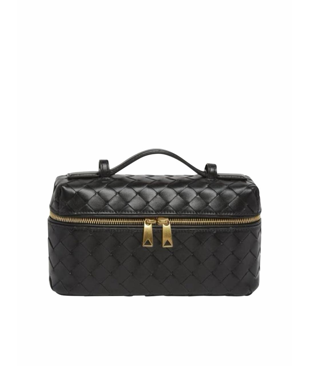 BOTTEGA VENETA Черная кожаная сумка через плечо, фото 1