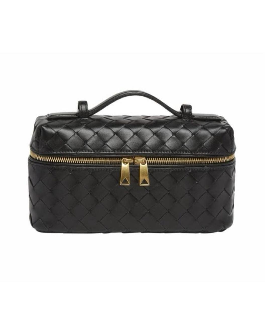 BOTTEGA VENETA Черная кожаная сумка через плечо, фото 6
