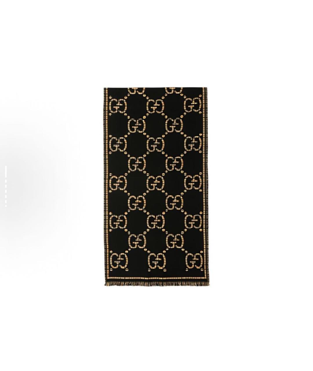 GUCCI Черный шарф, фото 2