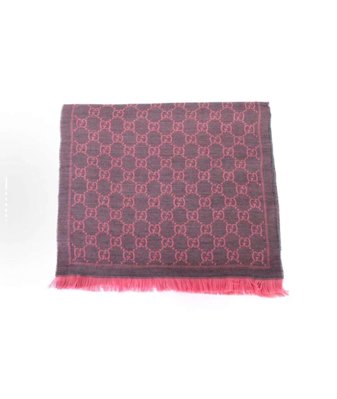 GUCCI Розовый шарф, фото 2