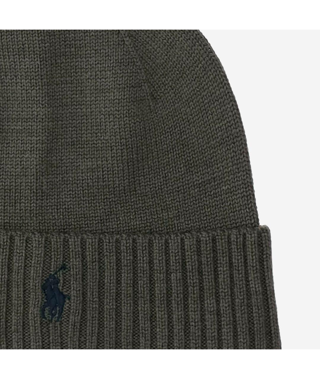 POLO RALPH LAUREN Зеленая шерстяная шапка, фото 3