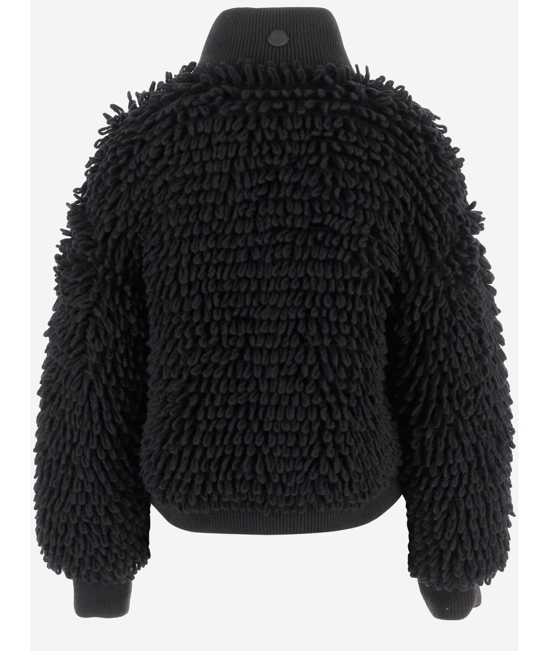 MONCLER Черная шерстяная куртка, фото 2