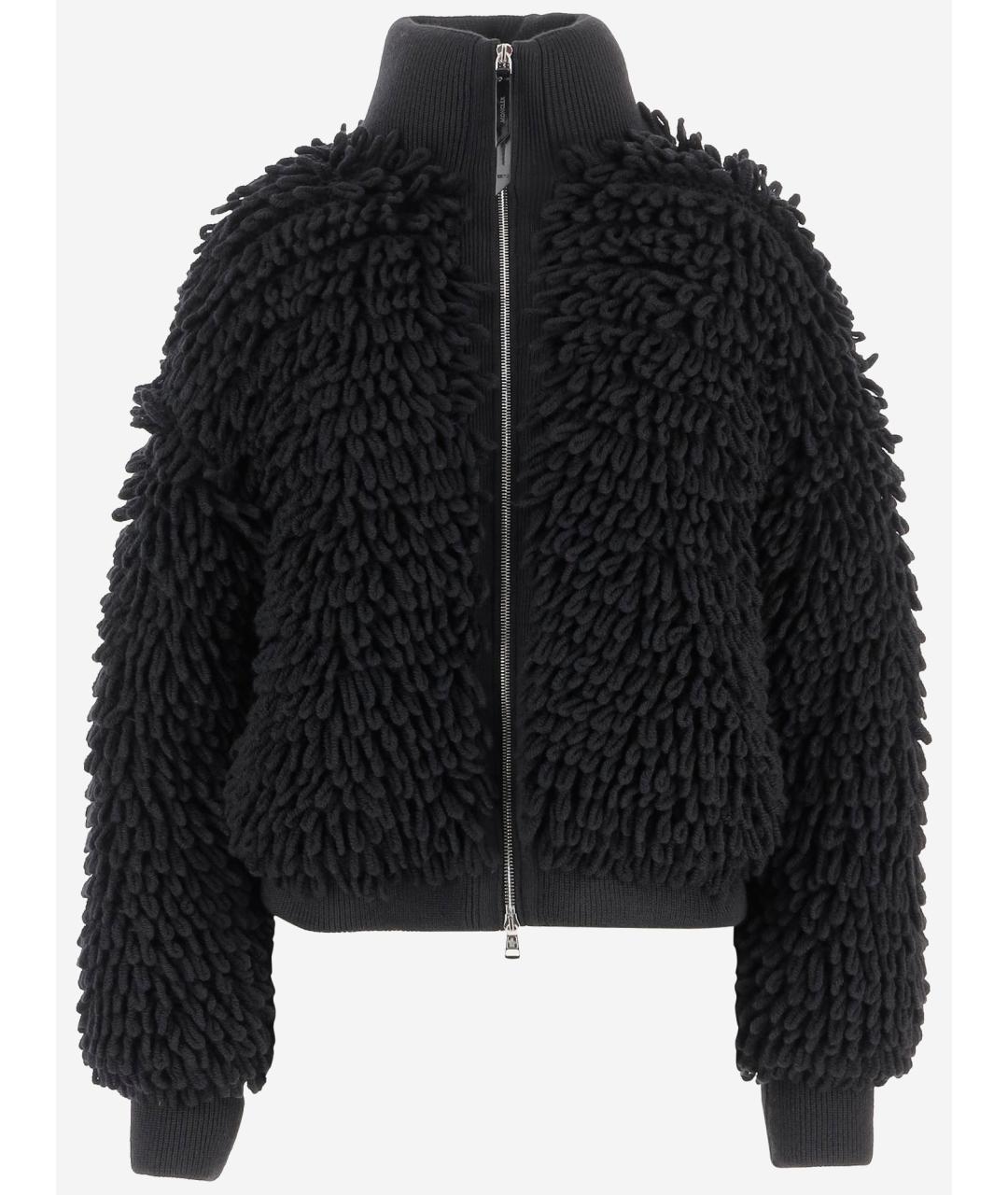 MONCLER Черная шерстяная куртка, фото 1