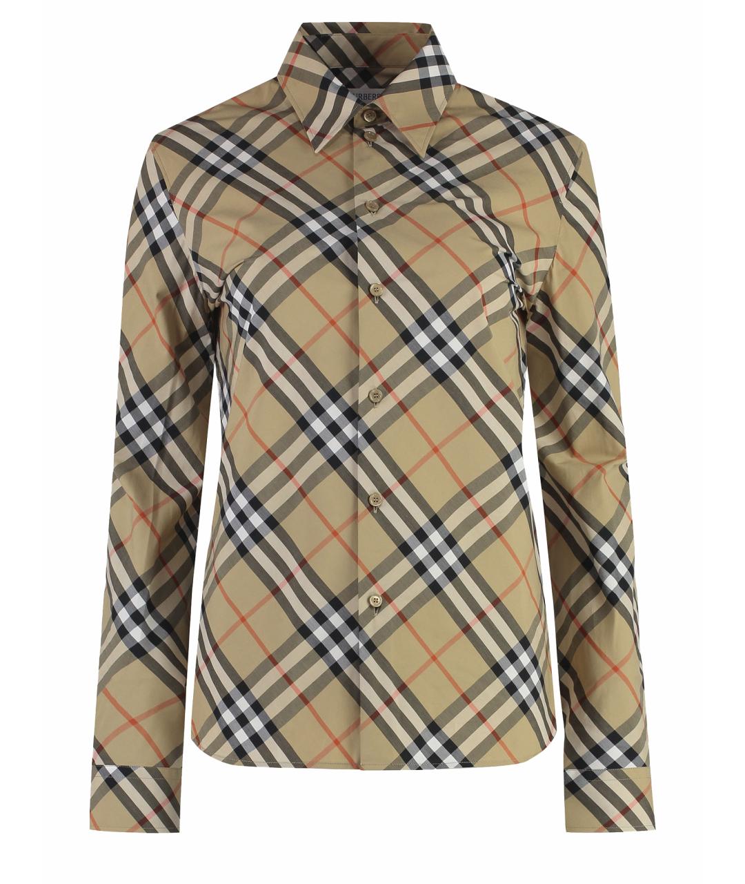 BURBERRY Бежевая хлопковая рубашка, фото 1