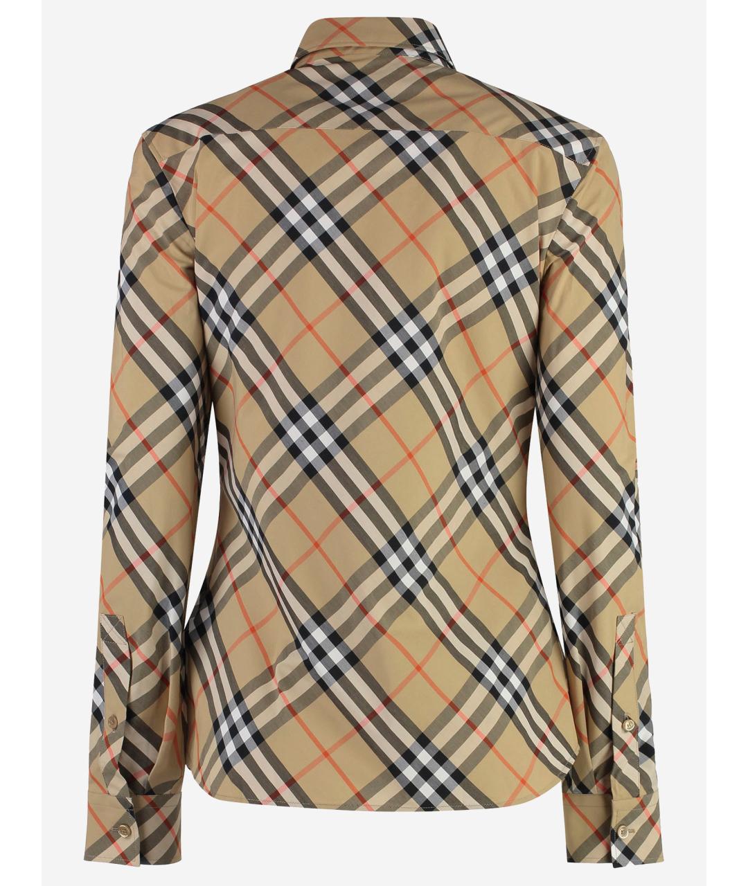 BURBERRY Бежевая хлопковая рубашка, фото 2