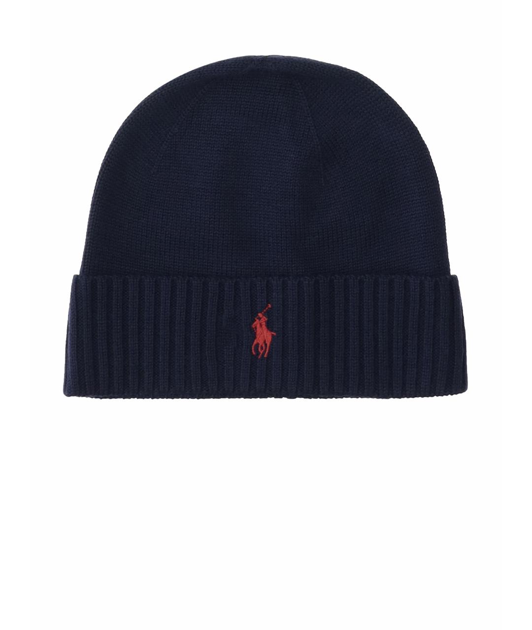 POLO RALPH LAUREN Синяя шерстяная шапка, фото 1