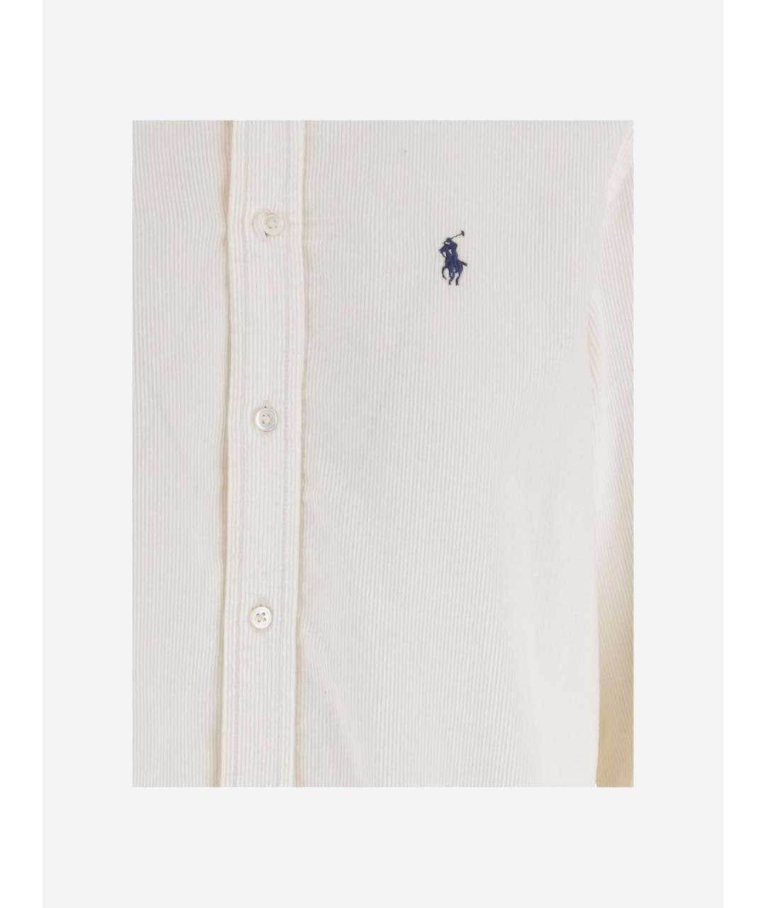 POLO RALPH LAUREN Белая хлопковая рубашка, фото 3