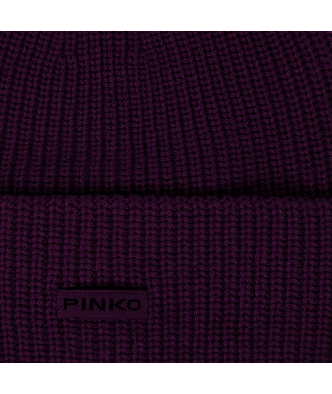 PINKO Фиолетовая шерстяная шапка, фото 3