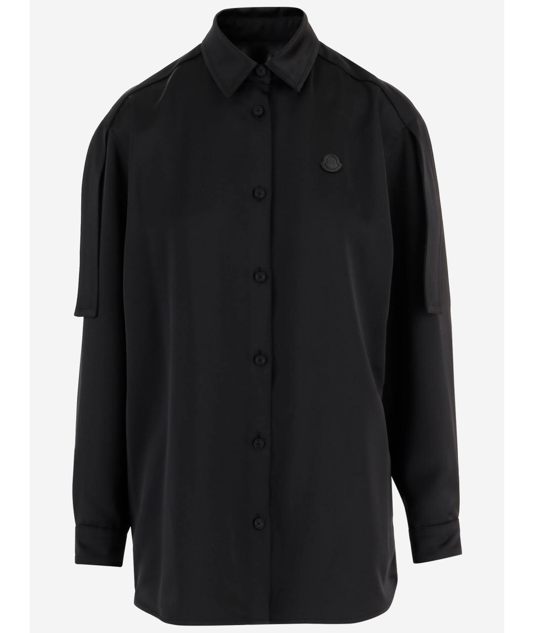 MONCLER Черная полиэстеровая куртка, фото 4
