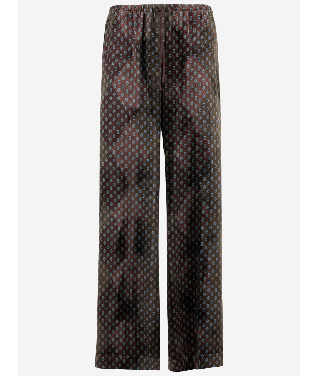 DRIES VAN NOTEN Мульти вискозные прямые брюки, фото 4