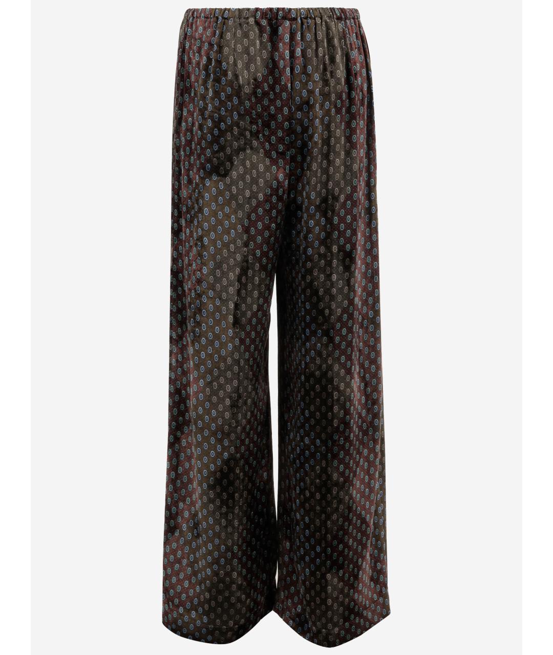 DRIES VAN NOTEN Мульти вискозные прямые брюки, фото 2