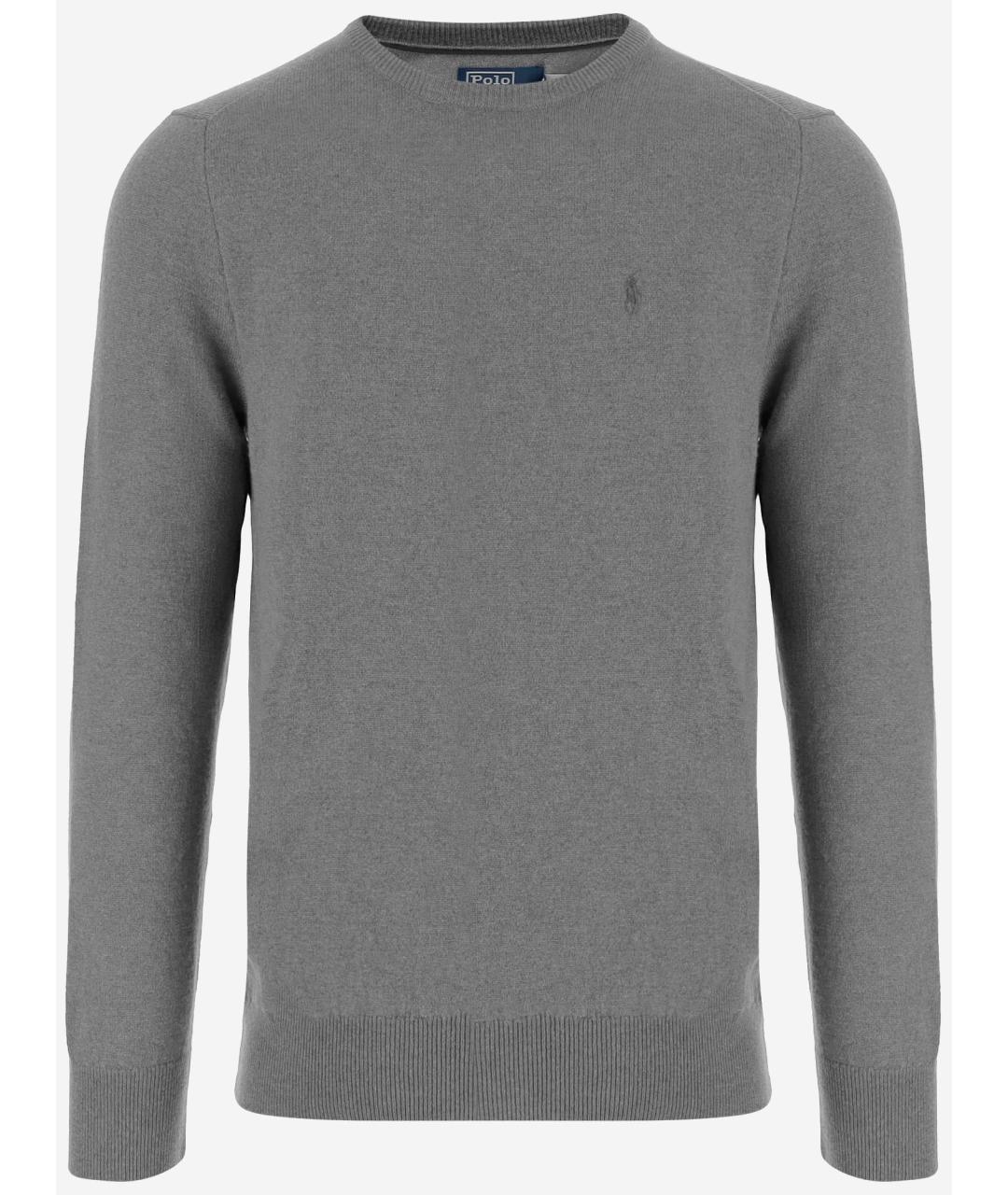 POLO RALPH LAUREN Серый шерстяной джемпер / свитер, фото 4