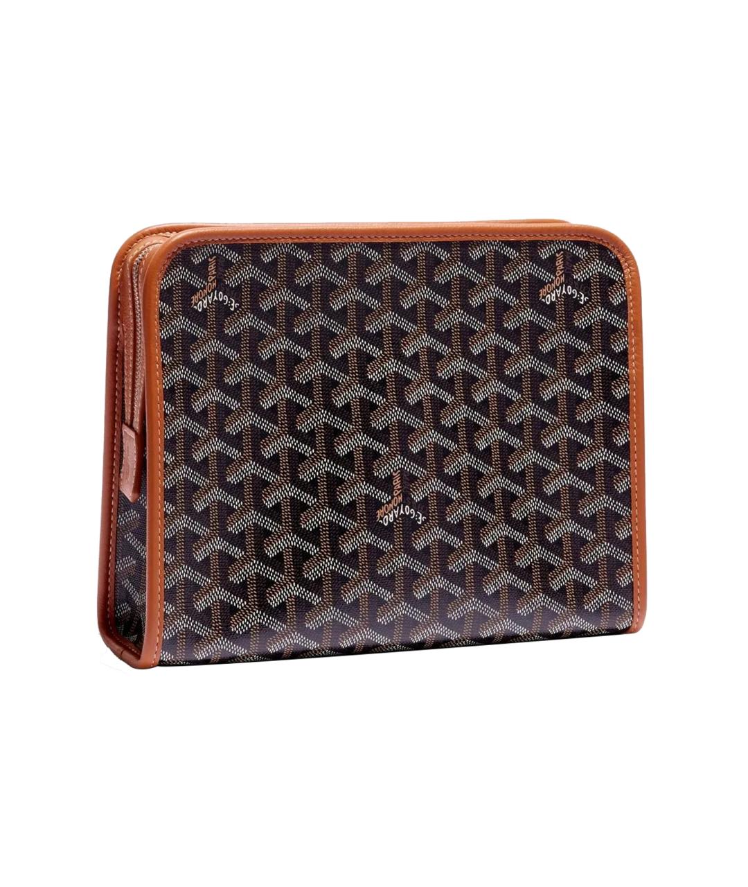 GOYARD Коричневая косметичка, фото 2