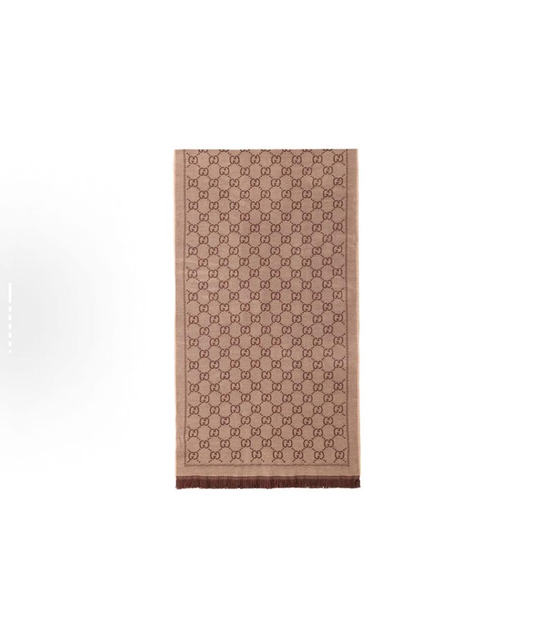 GUCCI Коричневый шарф, фото 6