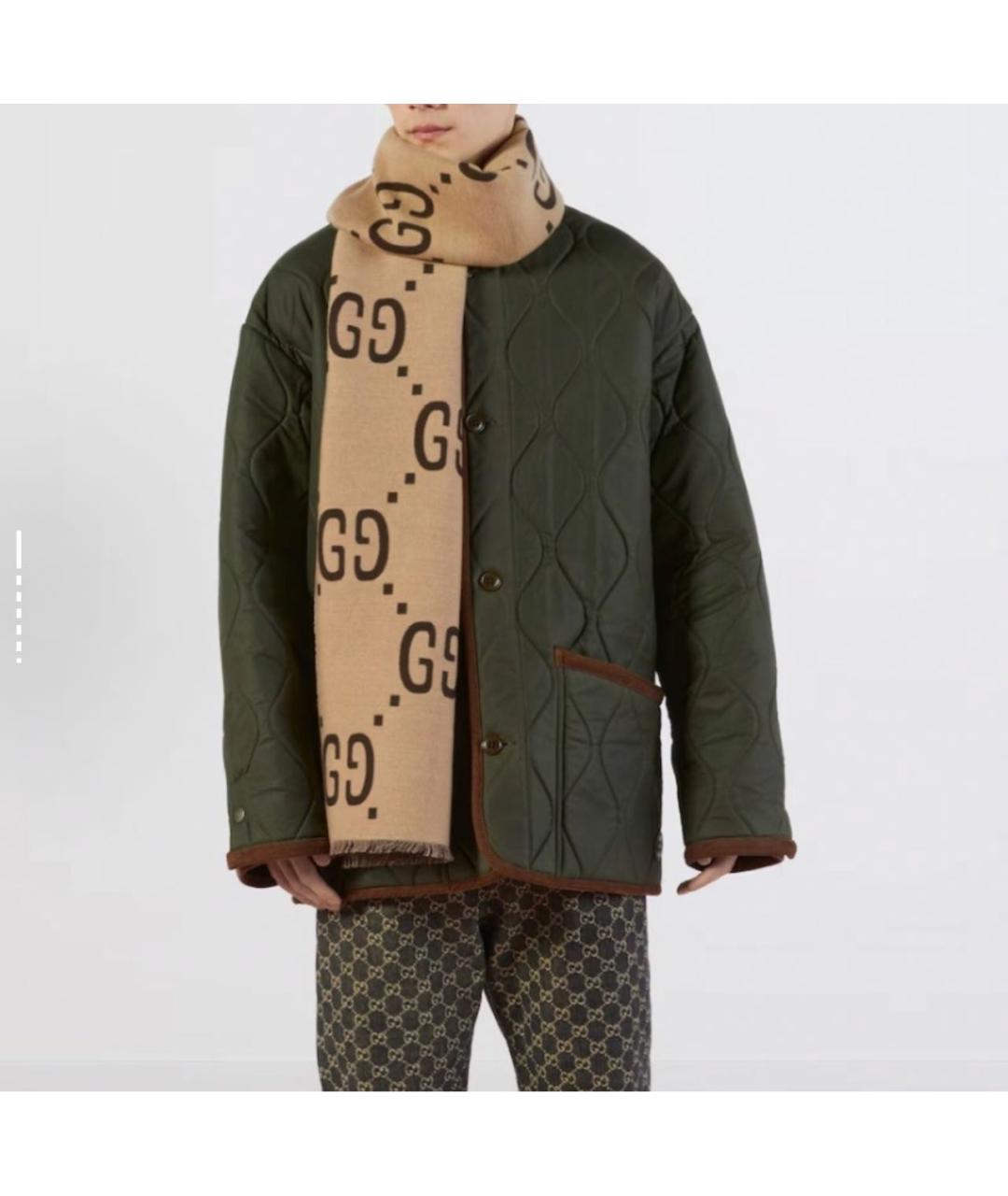 GUCCI Коричневый шарф, фото 5