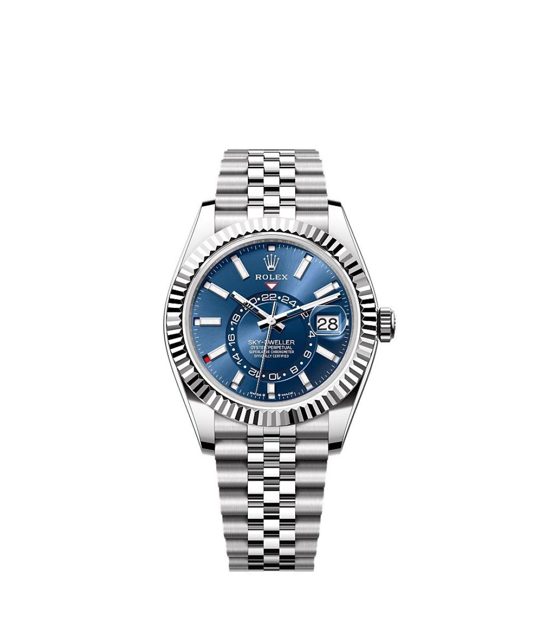 ROLEX Синие часы из белого золота, фото 8