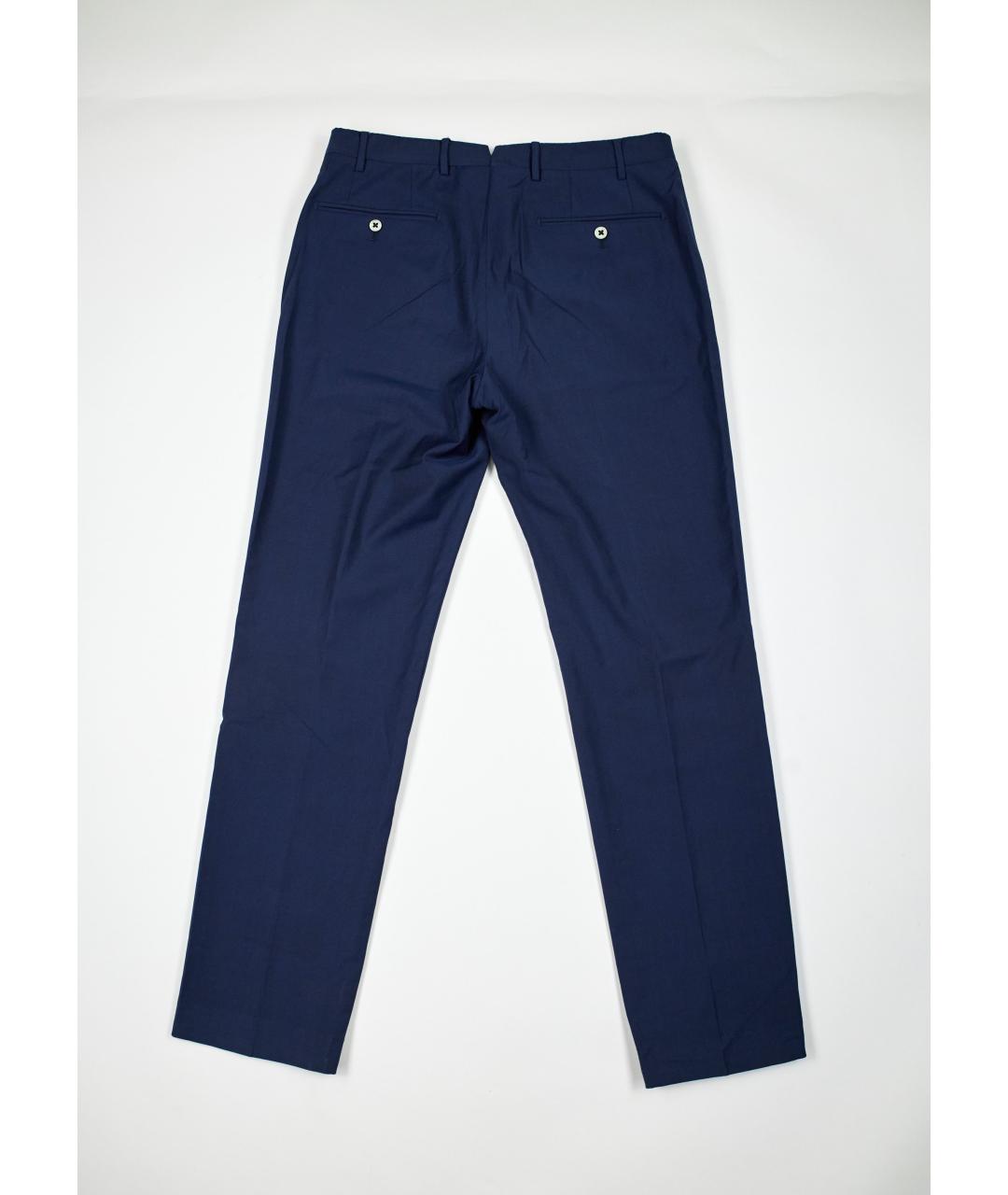 CORNELIANI Синие шерстяные классические брюки, фото 2