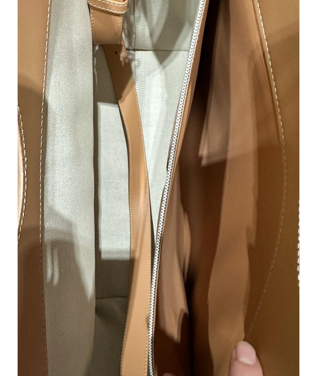 BURBERRY Бежевая тканевая сумка тоут, фото 4