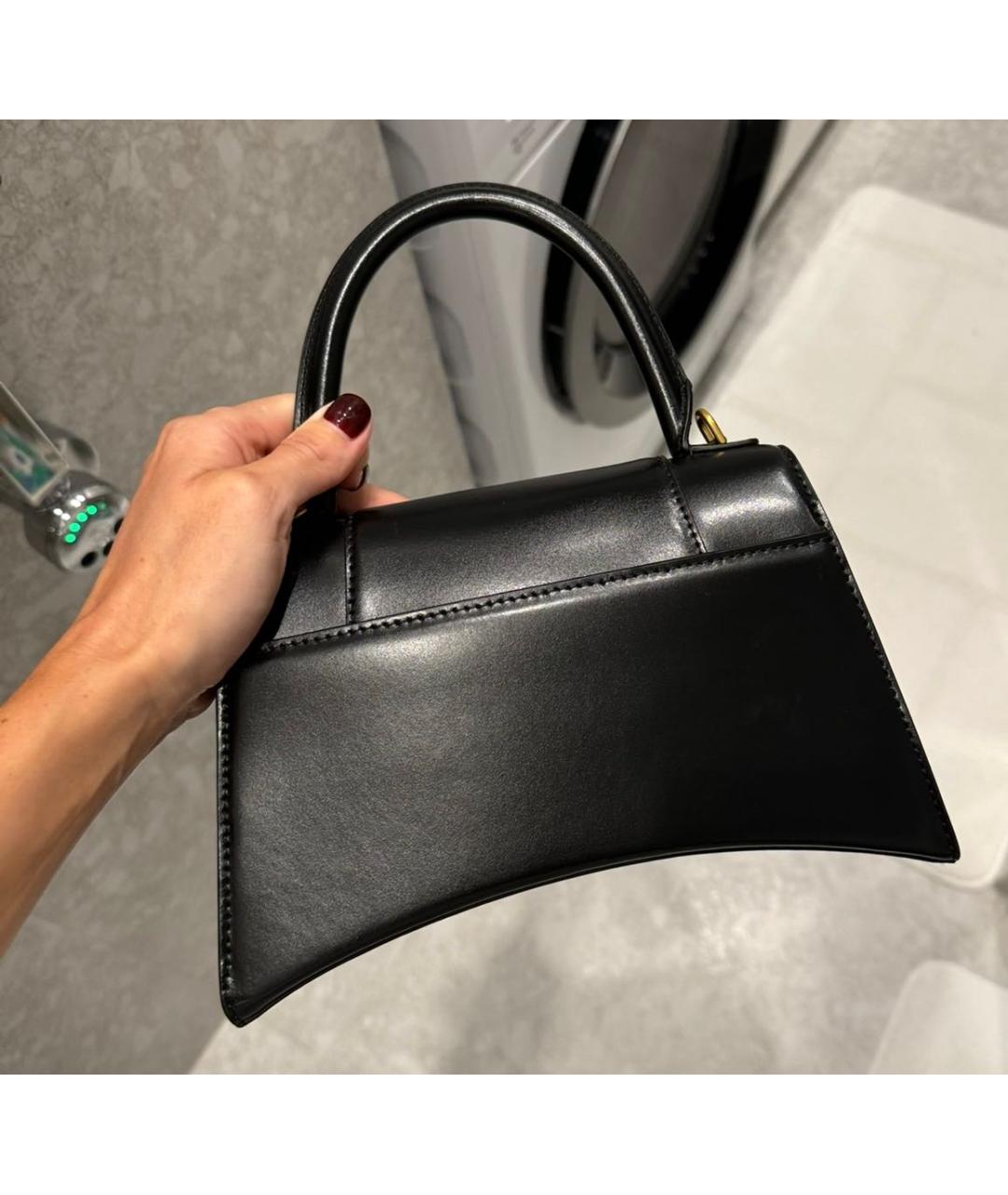 BALENCIAGA Черная кожаная сумка с короткими ручками, фото 3