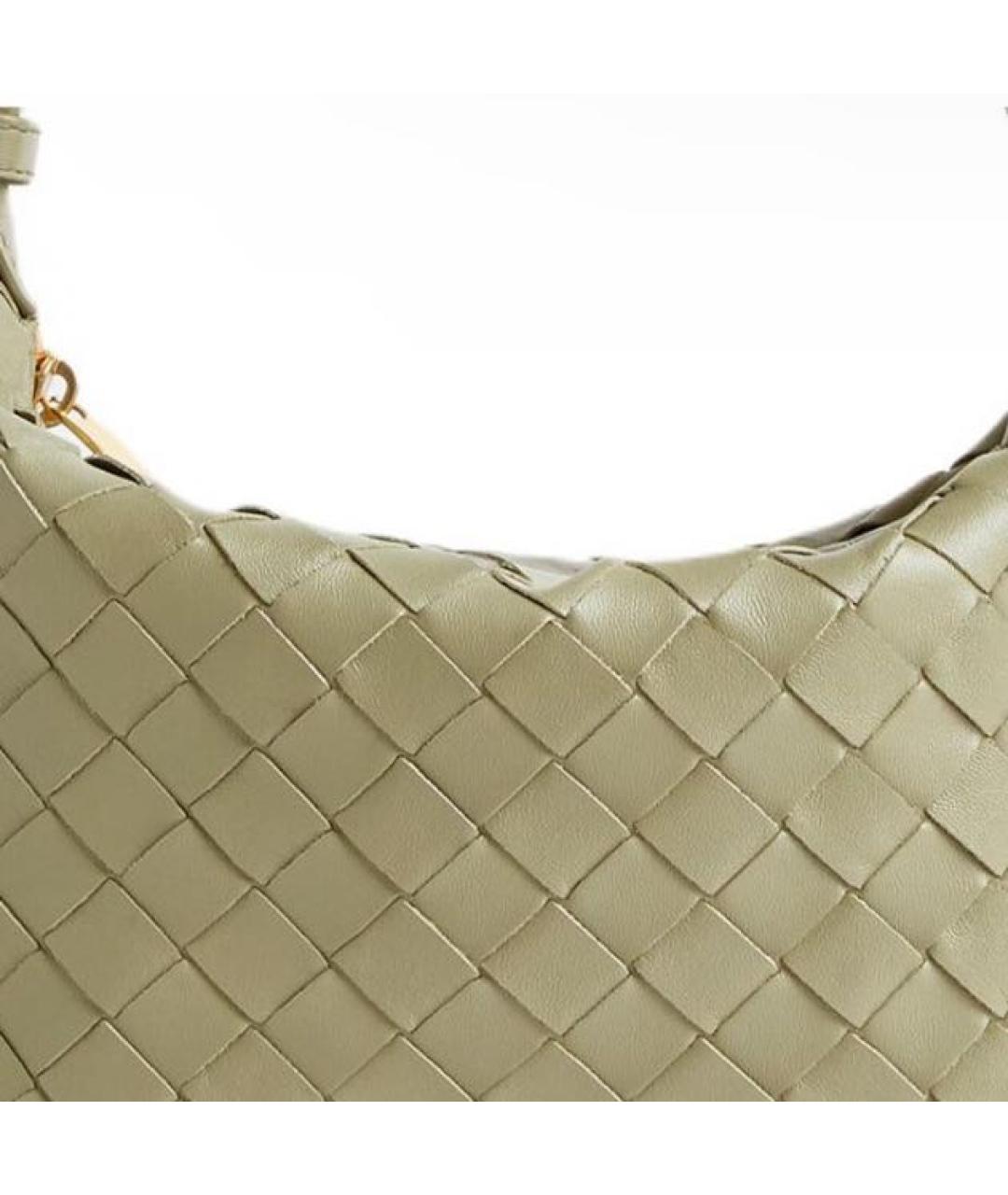 BOTTEGA VENETA Бежевая кожаная сумка через плечо, фото 8