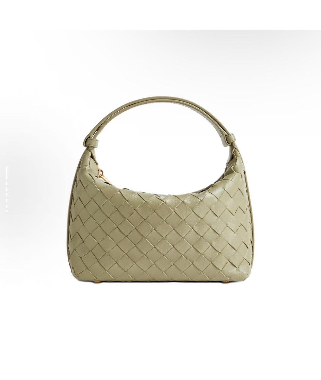 BOTTEGA VENETA Бежевая кожаная сумка через плечо, фото 9