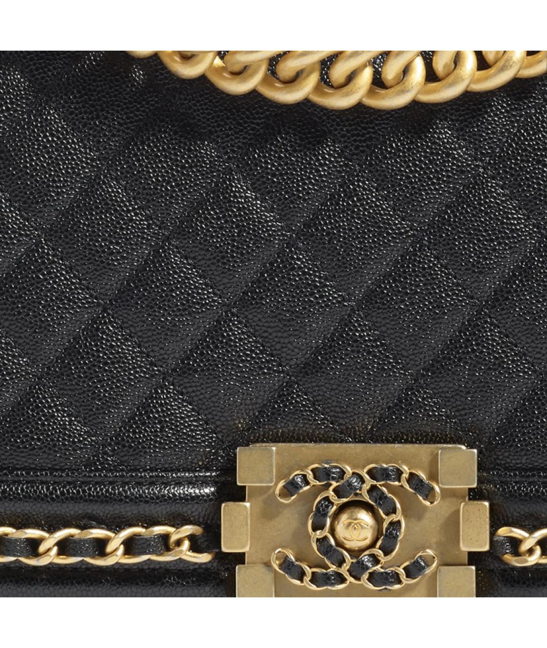 CHANEL Черная кожаная сумка через плечо, фото 4