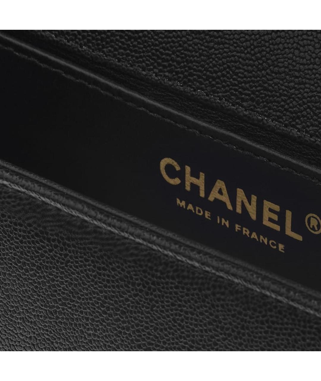 CHANEL Черная кожаная сумка через плечо, фото 3