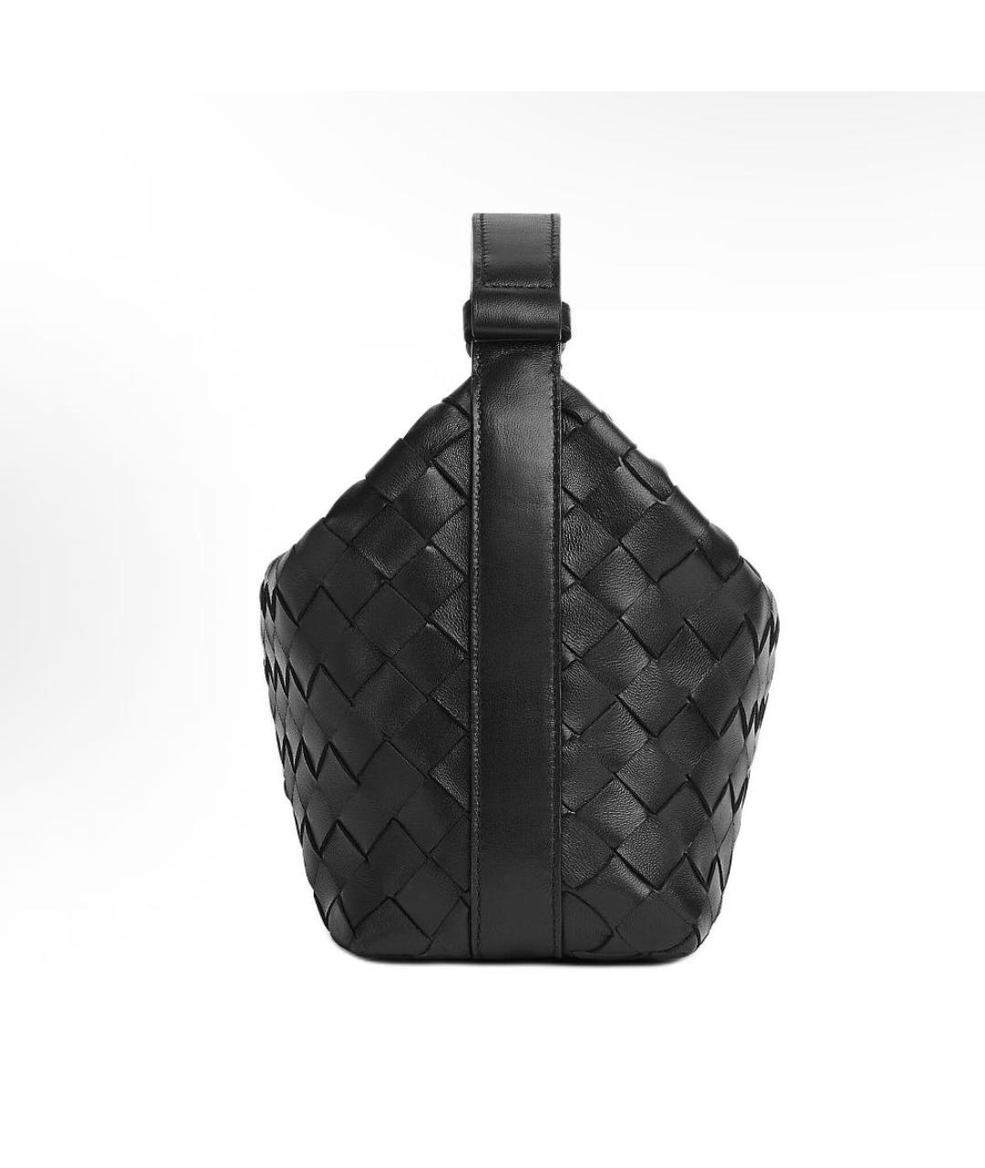 BOTTEGA VENETA Черная кожаная сумка с короткими ручками, фото 3